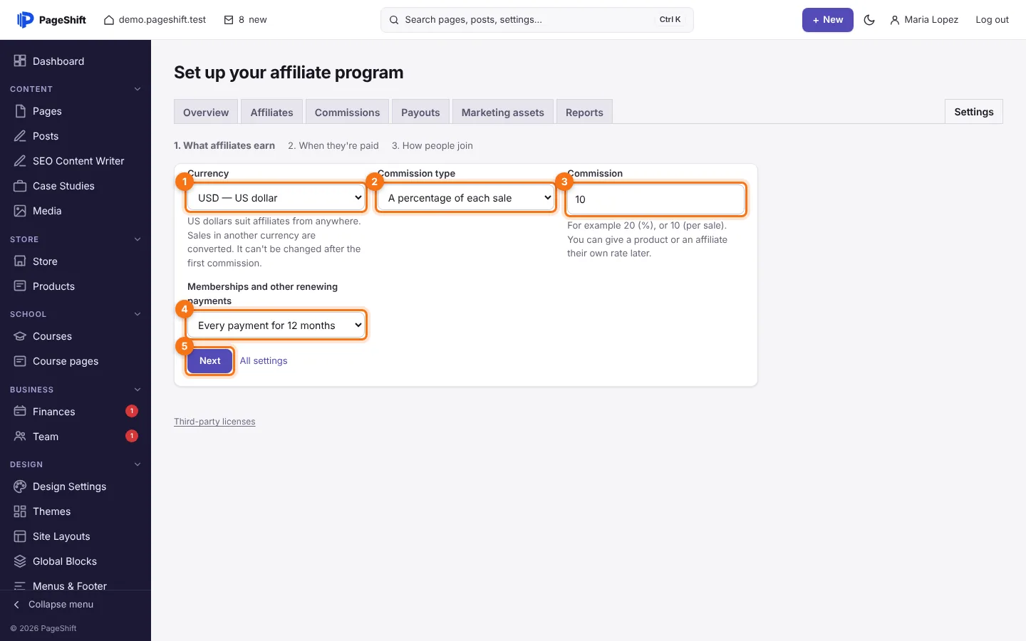 Step 1: What affiliates earn