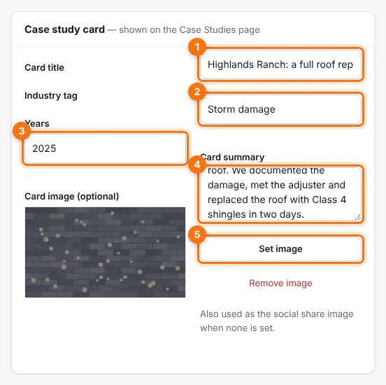 The Case study card box