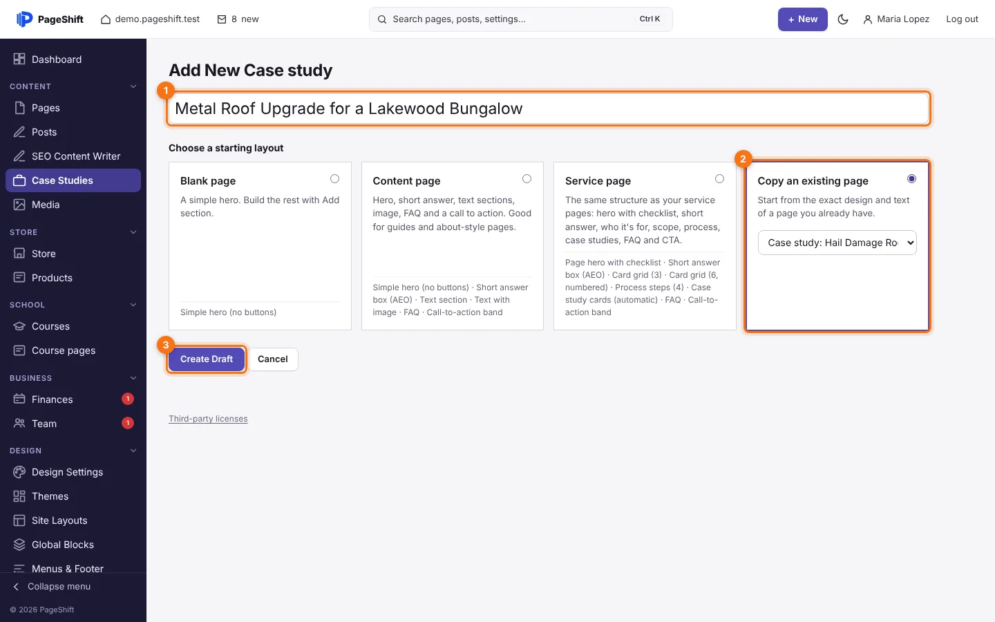 Adding a case study