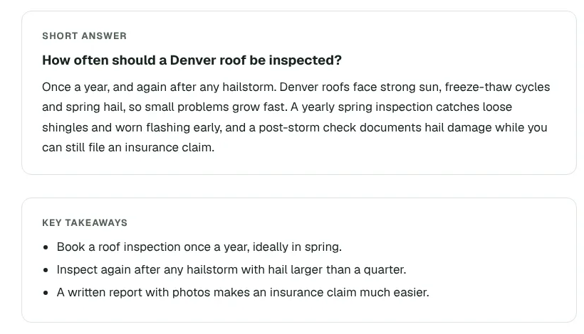 The short answer and takeaways on the website