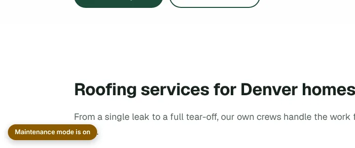 The badge on the real site