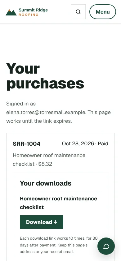 The list of purchases