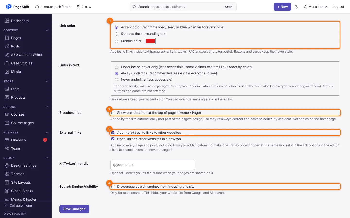 Links, breadcrumbs and Search Engine Visibility